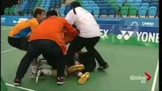 Worst Sports fight  First ever badminton fight  fights between players [upl. by Nellahs]