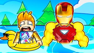 Swimming Faster Than Ironman in Roblox Swim League [upl. by Farica]