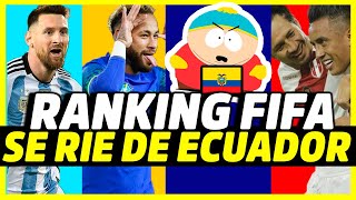 PERÚ CAE EN EL RANKING Y ECUADOR QUEDA OLVIDADO  ¿PARAGUAY SE RECUPERA  RANKING FIFA [upl. by Cilo698]