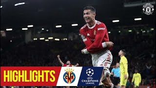 Ronaldo scores last gasp winner after Telles stunner  Manchester United 21 Villarreal  UCL [upl. by Atnim]