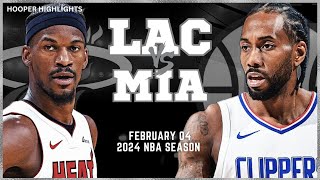 LA Clippers vs Miami Heat Full Game Highlights  Feb 4  2024 NBA Season [upl. by Eitsyrc]