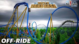 Wrath of Rakshasa OffRide  Six Flags Great Americas New 2025 Roller Coaster [upl. by Pietra]