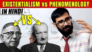 Existentialism VS Phenomenology  Existentialism in Hindi [upl. by Russon442]