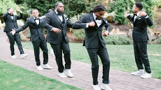 Epic Groomsman Wedding Entrance [upl. by Inaluahek]