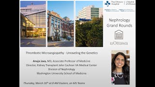 Thrombotic Microangiopathy  Unraveling the Genetics with Dr Anuja Java [upl. by Immas]