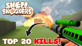 Shell Shockers  Top 20 Kills – No Download Required – Free Unblocked Games on RocketGamesio [upl. by Cirdes]