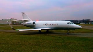 2x Dassault Falcon 2000LX takeoff  business jet at Speyer Airport 2016 [upl. by Gnuhc141]