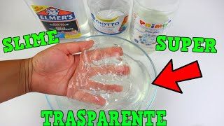 SLIME SUPER TRASPARENTE PERFETTO CON 3 COLLE DIVERSE [upl. by Ahsitan]