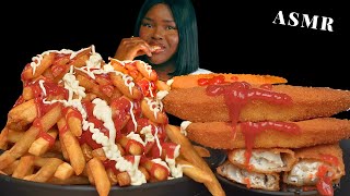 ASMR FISH amp CHIPSFRIES MUKBANG CHALLENGE TalkingNo Talking crunchy Eating Sounds Vikky ASMR [upl. by Selry]