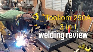 TOOLIOM 250M MultiProcess Welder MIGLift TIGStick 3 in 1Welder Review [upl. by Otanod]