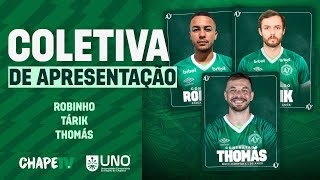 AO VIVO  COLETIVA DE APRESENTAÃ‡ÃƒO DOS ATLETAS ROBINHO TÃRIK E THOMÃS [upl. by Nennek]