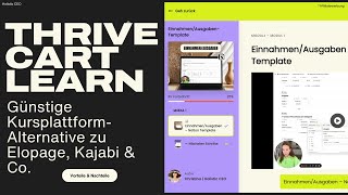 👩‍🏫 ThriveCart Learn Pros amp Cons der günstigen KursplattformAlternative zu Elopage Kajabi amp Co [upl. by Perpetua940]