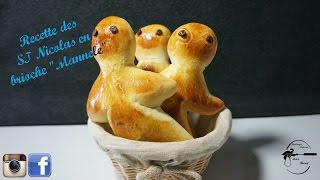 Recette des St Nicolas en brioche quot Mannele quot [upl. by Elatnahs]