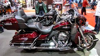 2014 HarleyDavidson Touring Electra Glide Ultra Classic Walkaround  2014 Toronto Moto Show [upl. by Lihka513]