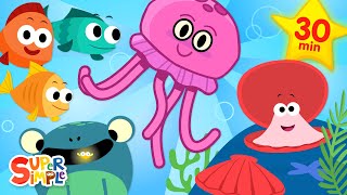 Ocean Songs  Kids Songs About Sea Animals amp Water  Super Simple Songs [upl. by Quick]