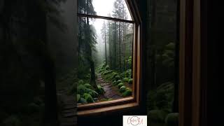 Rainy Forest Hideaway  Cozy Cabin amp Natures Melody peacefulescape rain cozyvibes naturesounds [upl. by Zitella]