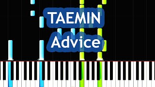 TAEMIN  Advice Piano Tutorial [upl. by Bevis314]