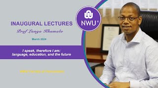 Inaugural Lecture of Prof Langa Khumalo [upl. by Urien418]