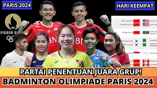 DAY 4 JADWAL BADMINTON OLIMPIADE PARIS 2024 DAY 4PARTAI PENENTUAN paris2024 [upl. by Gayleen]