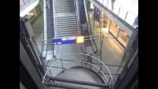 Otis hydraulic glass elevator at Lichtenberg railway station in Berlin [upl. by Utley]