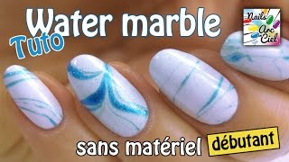 Nail Art Water marble et dégradé irisé hyper facile [upl. by Botti698]