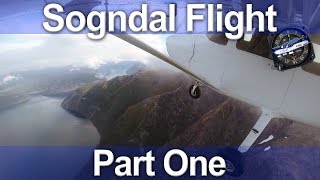 Norwegian C172 Flight  Sogndal Part 1 [upl. by Enrobialc]