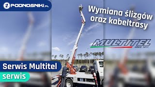 Serwis podnośnika Multitel  wymiana ślizgów i kabeltrasy prowadnicy łańcuchowej  vlog serwis [upl. by Paulsen]