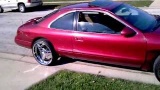 95 Lincoln Mark VIII LSC on 22quot Choppers [upl. by Ahsinaj]