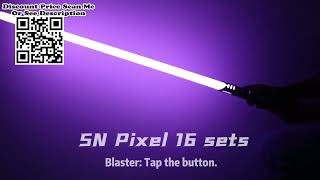 TXQSABER Neo Pixel Lightsaber Smooth Swing Heavy Dueling RGB Test Review Unboxing Aliexpress [upl. by Delos]