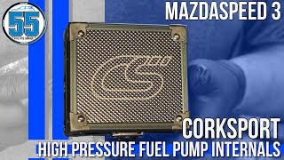 Corksport Mazdaspeed 3 High Pressure Fuel Pump Internals Installation [upl. by Adnilev849]