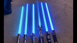 Neopixel Lightsaber Blades Brightness Comparison [upl. by Iorgos915]