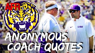 Anonymous SEC Coach On LSU DC Blake Baker quotHe Should Get That Remedied Real Quicklyquot [upl. by Ardnaik]