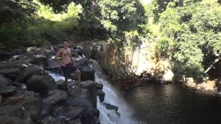 Waterfall Diving at Rochester Falls  Mauritius [upl. by Nosnaj538]