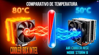 COMPARATIVO de Temperaturas em Jogo Cooler Box Intel vs Air Cooler Rise Mode Storm 8 [upl. by Runck79]