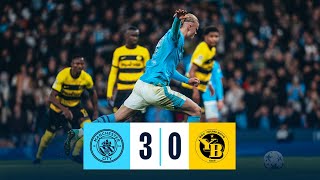 HIGHLIGHTS CITY SECURE SPOT IN ROUND OF 16  Manchester City 30 Young Boys  UEFA Champions League [upl. by Kenon]