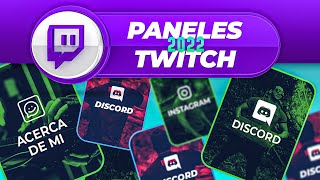 💜 CREA Nuevos PANELES para TWITCH con efectos de COLOR 2022  Tutorial [upl. by Dolli]