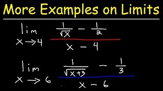 Evaluating Limits With Fractions and Square Roots [upl. by Yrakcaz]