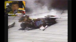 1990 MICHAEL WALTRIP BRISTOL CRASH REPORT MOTORWEEK ILLUSTRATED [upl. by Annaor]