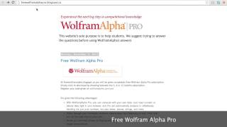 Free Wolfram Alpha Pro Subscriptions [upl. by Marilyn]