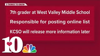 KCSO 7th grader arrested after hit list post on social media threatening some Knox Co schools [upl. by Dadelos]