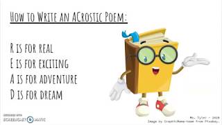 How to Write Acrostic Poems [upl. by Eidur]