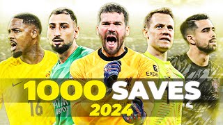 Best 1000 Goalkeeper Saves in Football 2024 [upl. by Llenrac]