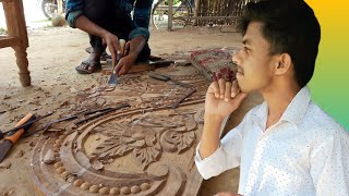 How ToTutorial Wood Carving Design Amazing Dil Design Box Palang [upl. by Anselme]