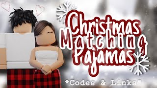 Matching Roblox Christmas Pajamas CODES  LINKS ☃️🎄 [upl. by Saisoj]