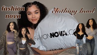 fashion nova haul🛍️  cute fall outfit ideas  staples [upl. by Noli]