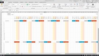 Excel Schichtplan erstellen Teil3 Bedingte Formatierung WE Schichten [upl. by Ahsakal]