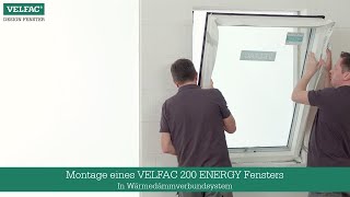 Montage eines VELFAC 200 ENERGY Fensters in ein Wärmedämmverbundsystem [upl. by Netnert]