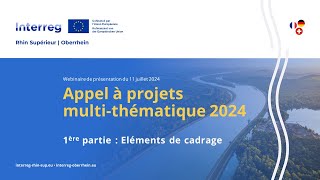 Présentation Appel à projets multithématique 2024  Partie 12 [upl. by Ydnys]