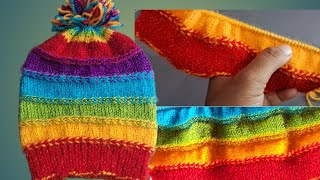 बची हुई ऊन से बनाये सुन्दर टोपी । woolen cap design for Baby। how to make woolen cap for baby। टोपी [upl. by Aihsercal]