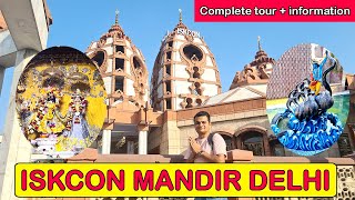 Iskcon Delhi  Complete Tour  Information  Iskcon mandir delhi entry ticket timings tour [upl. by Yetak77]